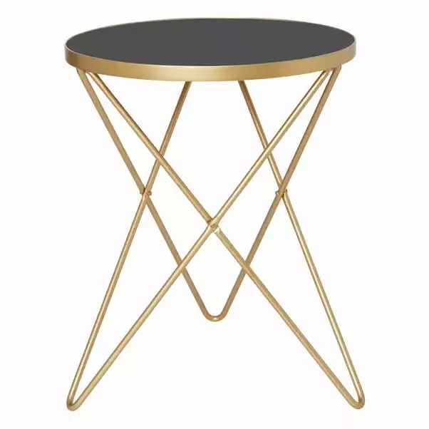 Dunelm Zoey Black Top Gold Effect Side Table 5 Dunelm Zoey Black Top Gold Effect Side Table - Image 3