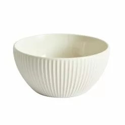 Dunelm Linear Embossed Porcelain Cereal Bowl -Dune Sales Store 30762587 alt01