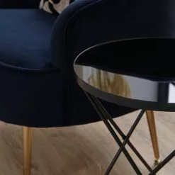 Dunelm Zoey Black Top Side Table -Dune Sales Store 30764038 alt01