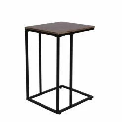 Dunelm Charlie Rustic Wood Effect C-Shaped Side Table -Dune Sales Store 30765712 alt02