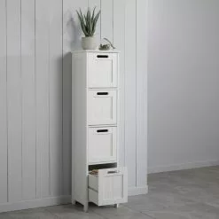 Dunelm Rimini White 4 Drawer Unit -Dune Sales Store 30765731 alt02