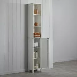 Dunelm Rimini White Tall Cabinet -Dune Sales Store 30765735 alt01