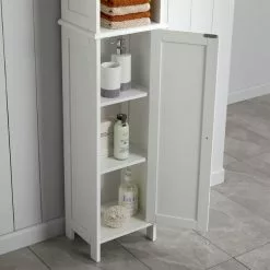 Dunelm Rimini White Tall Cabinet -Dune Sales Store 30765735 alt03