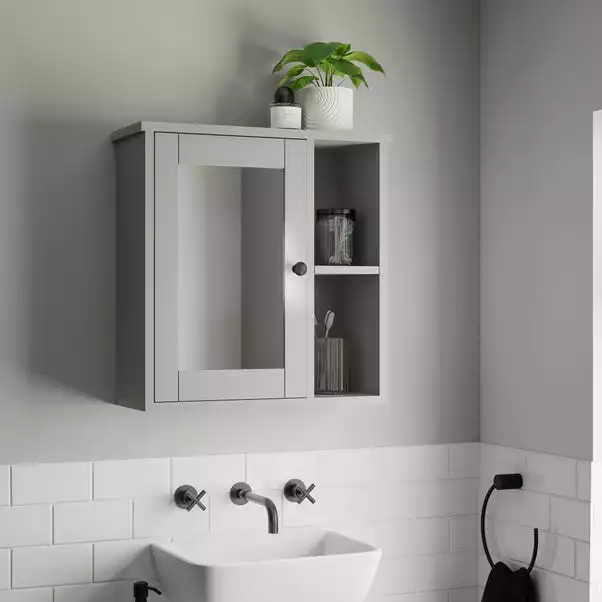 Dunelm Lynton Grey Compact Bathroom Wall Cabinet 3 Dunelm Lynton Grey Compact Bathroom Wall Cabinet