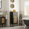 Dunelm Winslow Medium Cabinet Black Rattan -Dune Sales Store 30766710