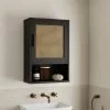 Dunelm Winslow Wall Cabinet Black Rattan -Dune Sales Store 30766796