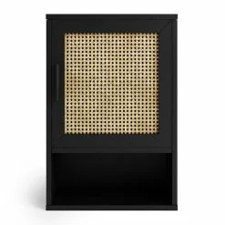 Dunelm Winslow Wall Cabinet Black Rattan -Dune Sales Store 30766796 alt02