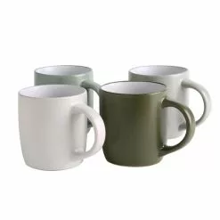 Dunelm Set Of 4 Green Mugs -Dune Sales Store 30767595 alt01
