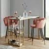 Dunelm Kendall Bar Table White Faux Marble -Dune Sales Store 30769219
