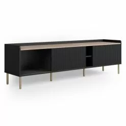 Dunelm Georgi Extra Wide TV Unit Black -Dune Sales Store 30769272 alt04