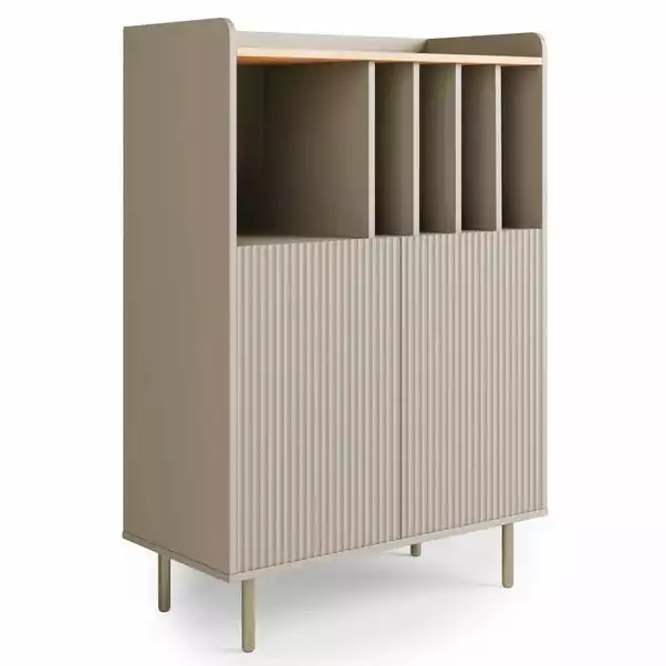Dunelm Georgi Vinyl Cabinet Natural 4 Dunelm Georgi Vinyl Cabinet Natural - Image 2