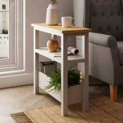 Dunelm Bromley Sofa Side Table Grey