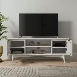 Dunelm Neena TV Unit, White Wash Acacia Wood -Dune Sales Store 30781311 alt02