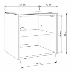 Frank Olsen Furniture Intel LED 1 Door Lamp Table -Dune Sales Store 30793107 alt05