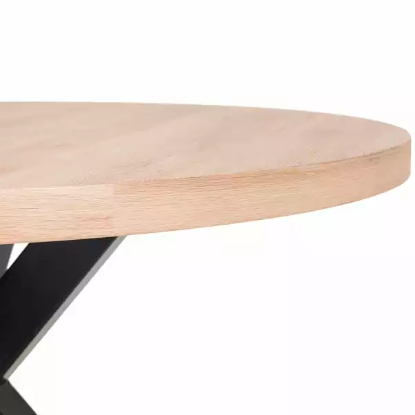 Julian Bowen Berwick Round Dining Table Oak 6 Julian Bowen Berwick Round Dining Table Oak - Image 4