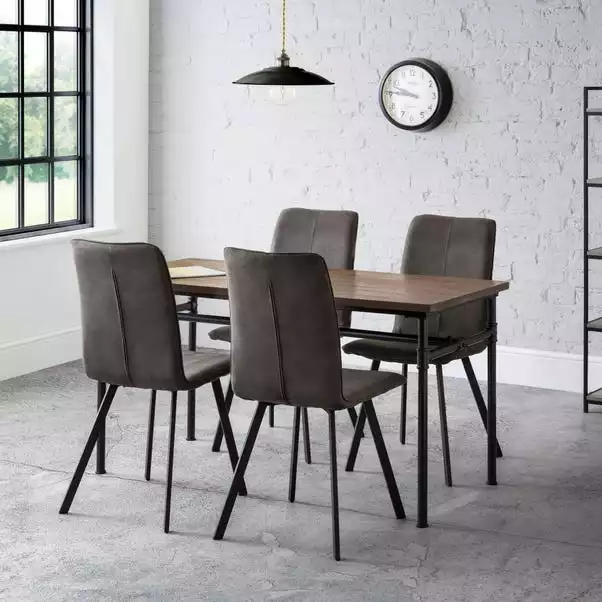 Julian Bowen Carnegie Rectangular Dining Table With 4 Monroe Dining Chairs 3 Julian Bowen Carnegie Rectangular Dining Table With 4 Monroe Dining Chairs