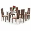 Julian Bowen Cayman Rectangular Dining Table With 6 Dining Chairs -Dune Sales Store 30794181