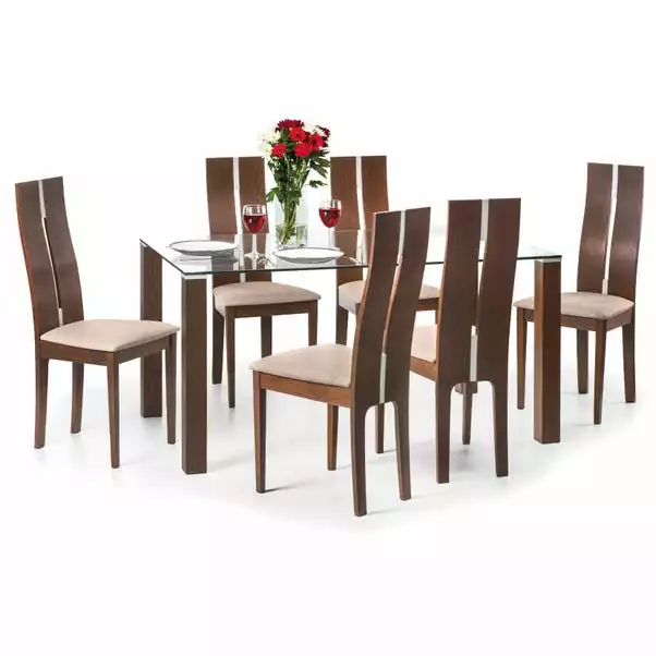 Julian Bowen Cayman Rectangular Dining Table With 6 Dining Chairs 3 Julian Bowen Cayman Rectangular Dining Table With 6 Dining Chairs