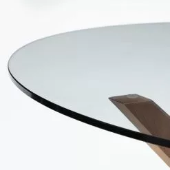 Julian Bowen Chelsea Small Round Glass Dining Table With 4 Cayman Dining Chairs -Dune Sales Store 30794182 alt02