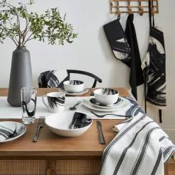 Dunelm Abstract Brushstroke 12 Piece Dinner Set -Dune Sales Store 30794664 alt02