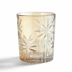 Dunelm Luxe Palm Amber Tumbler Glass 7 Dunelm Luxe Palm Amber Tumbler Glass -Dune Sales Store 30797552 alt02