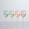 Dunelm Set Of 4 Pastel Wine Glasses