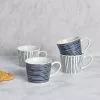 Dunelm Set Of 4 Blue And White Stripe Mugs -Dune Sales Store 30797565