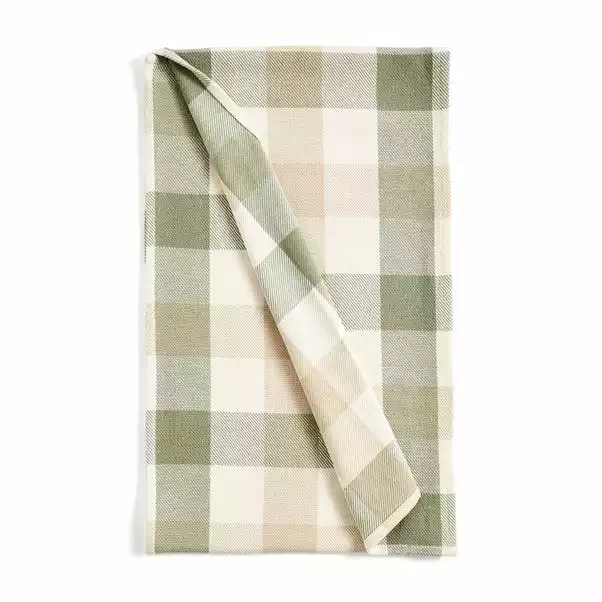 Dunelm Large Sage Woven Check Table Runner 5 Dunelm Large Sage Woven Check Table Runner - Image 3