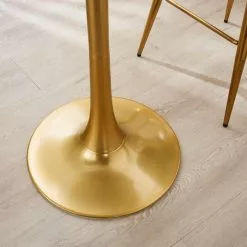 Dunelm Silas White Faux Marble Bar Table Gold -Dune Sales Store 30802254 alt02