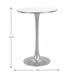Dunelm Silas White Faux Marble Bar Table Gold -Dune Sales Store 30802254 alt04