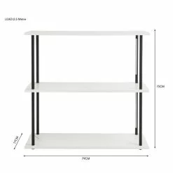 Dunelm Aiko Console Table With 2 LED Lights Black And Faux Marble -Dune Sales Store 30802419 alt05