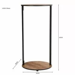 Dunelm Fulton Side Table With LED Lights Rustic Pine -Dune Sales Store 30802439 alt05