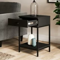 Dunelm Fulton 1 Drawer Side Table -Dune Sales Store 30803126 alt02