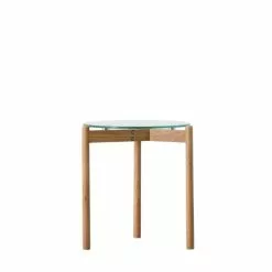 Cedar & Sage Hays Side Table, Glass -Dune Sales Store 30810789 alt02