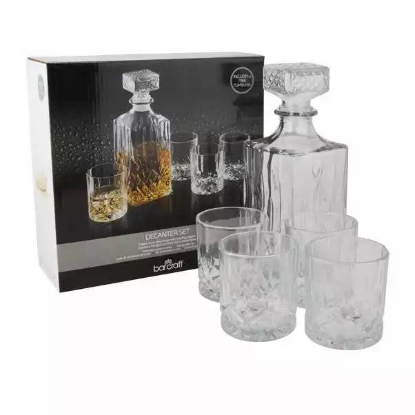 BarCraft Barcraft Cut Glass Effect Decanter Set 900ml 7 BarCraft Barcraft Cut Glass Effect Decanter Set 900ml - Image 5