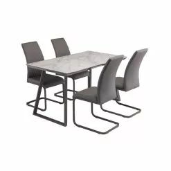 Dunelm Alden Rectangular 4 Seater Dining Table Marble Effect Glass 7 Dunelm Alden Rectangular 4 Seater Dining Table Marble Effect Glass -Dune Sales Store 30816915 alt02