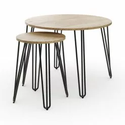 Dunelm Bella Coffee Nest Set Oak Effect -Dune Sales Store 30817122 alt04