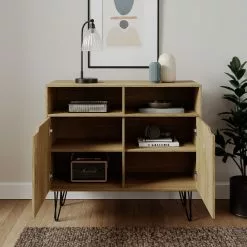 Dunelm Bella 2 Door Sideboard Oak Effect 9 Dunelm Bella 2 Door Sideboard Oak Effect -Dune Sales Store 30817125 alt01