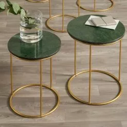Pacific Lifestyle Pacific Milly Set Of 2 Nest Of Side Tables, Marble