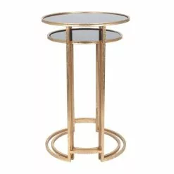 Pacific Lifestyle Pacific Veneziano Set Of 2 Nest Of Tables, Iron & Glass 10 Pacific Lifestyle Pacific Veneziano Set Of 2 Nest Of Tables, Iron & Glass -Dune Sales Store 30821749 alt02