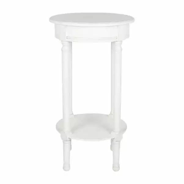Pacific Lifestyle Pacific Heritage Round Side Table, Painted Pine 4 Pacific Lifestyle Pacific Heritage Round Side Table, Painted Pine - Image 2